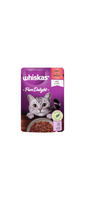 WHİSKAS POUCH PURE DELİGHT SIĞIR ETLİ 85 GR